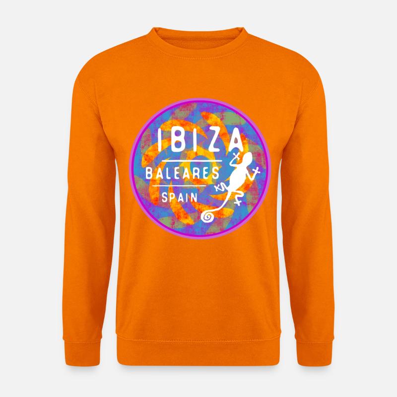 Farbige Ibiza Balearen Insel Illustration - Unisex Pullover - Orange