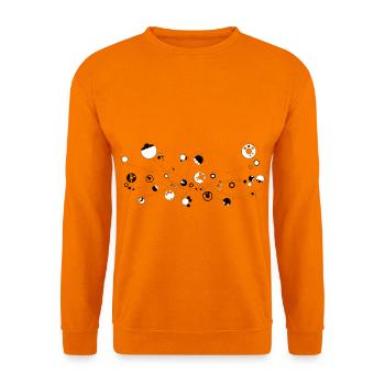 Mondscheiben Kosmos Muster - Unisex Pullover - Orange - Vorne