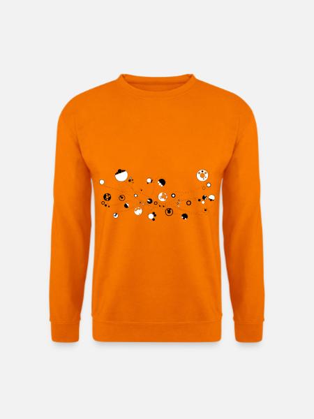 Mondscheiben Kosmos Muster - Unisex Pullover - Orange