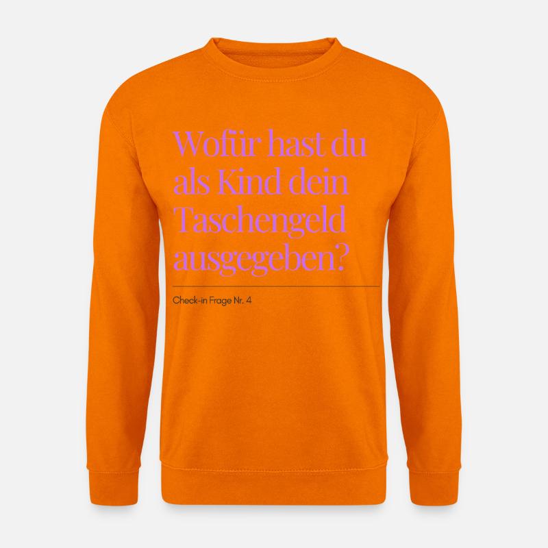 Check-in Frage Nr. 4 - Unisex Pullover - Orange