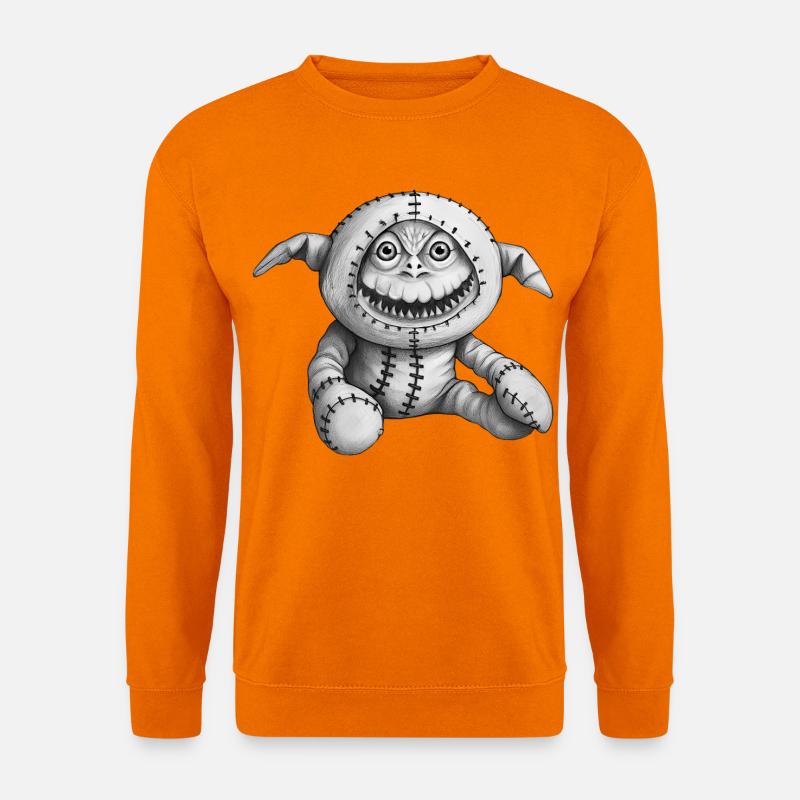 MONSTERPUPPE #3 – Schwarz & Weiß - Unisex Pullover - Orange