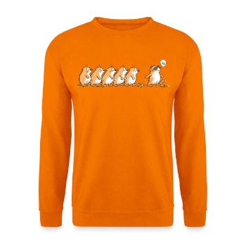 Lemminge Anders Sein Individualität Statement Humo - Unisex Pullover - Orange - Vorne