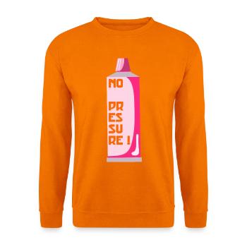 Kein Druck - Unisex Pullover - Orange - Vorne