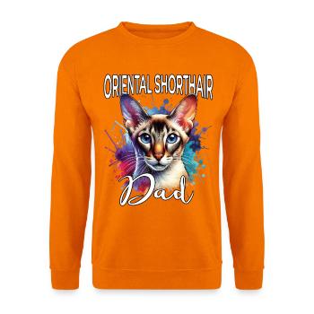 Orientalisch Kurzhaar Papa - Unisex Pullover - Orange - Vorne