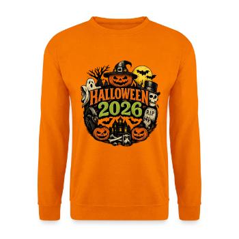 Halloween 2026 Kürbis Kostüm - Unisex Pullover - Orange - Vorne