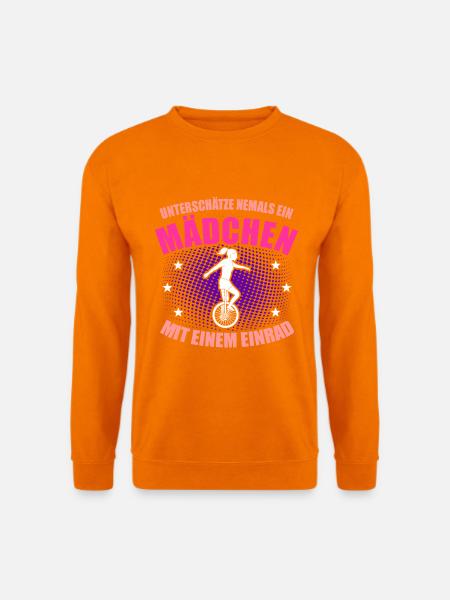 Einrad Einradfahrerin - Unisex Pullover - Orange