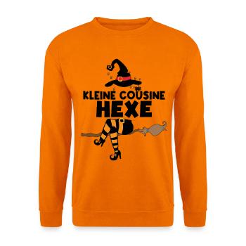 Kleine Cousine Hexe Halloween Familienkostüm Set - Unisex Pullover - Orange - Vorne