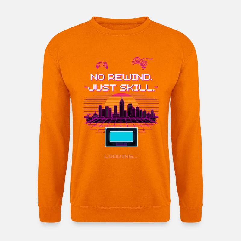 Design de jeu Retro Synthwave Pixel Vaporwave - Sweat-shirt Unisexe - orange