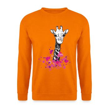 Giraffenklekse - Unisex Pullover - Orange - Vorne