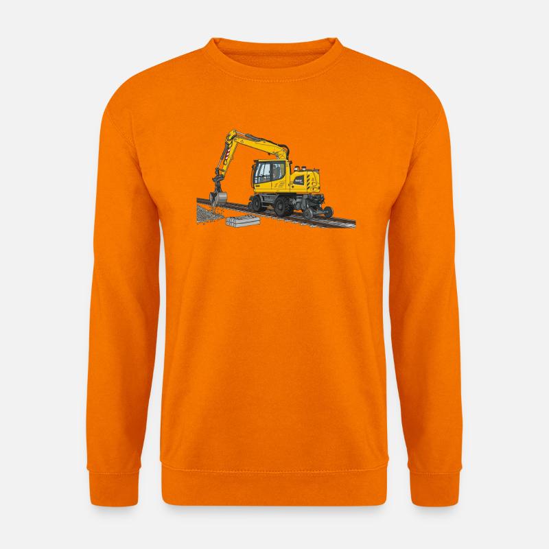 Zweiwegebagger Bagger Gleisbau - Unisex Pullover - Orange