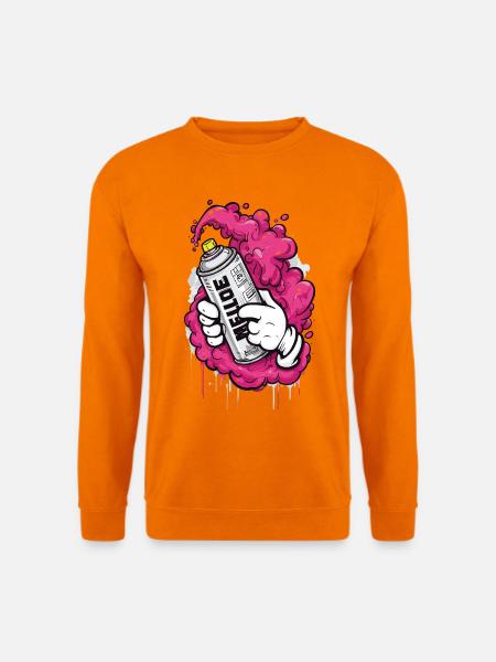 Graffiti Spraydose - Urban Street Art Design - Unisex Pullover - Orange