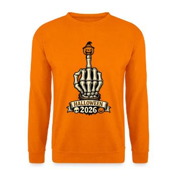 Skelettfinger Halloween 2026 Kostüm Halloweenparty - Unisex Pullover - Orange - Vorne
