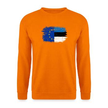 Fusion der EU-deutschen Flagge - Unisex Pullover - Orange - Vorne