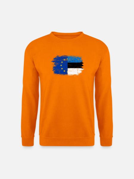 Fusion der EU-deutschen Flagge - Unisex Pullover - Orange