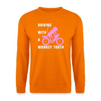 Driving with a monkey tooth - Affenzahn - Unisex Sweatshirt - orange - Front