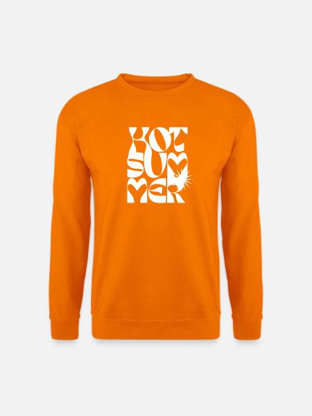 Mutiges Sommerherz-Typografie-Design - Unisex Pullover - Orange