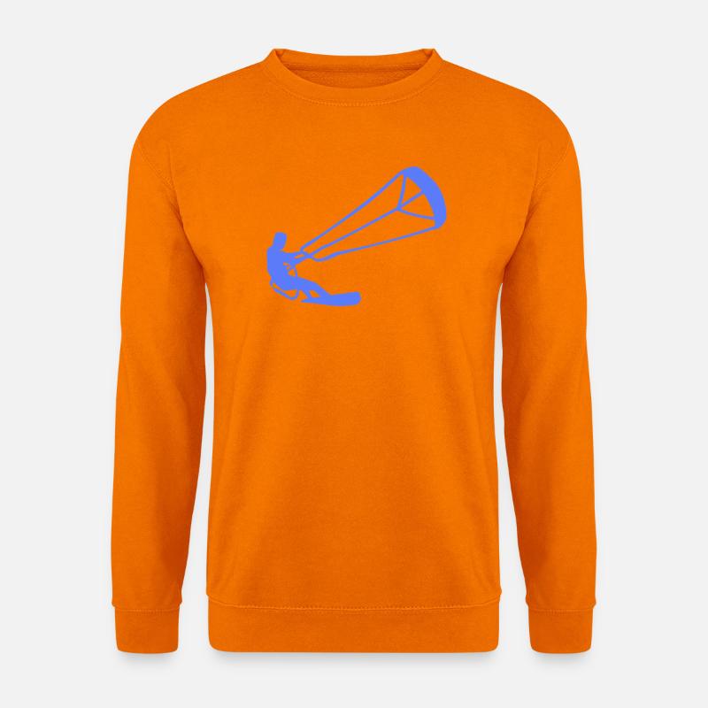 Kitesurfer Silhouette Kiteboarding Adrenalin Sport - Unisex Pullover - Orange