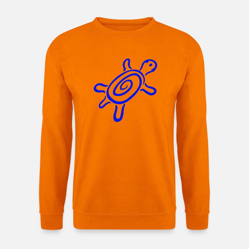 turtle spiral turtle shell pattern cute - Unisex Sweatshirt - orange