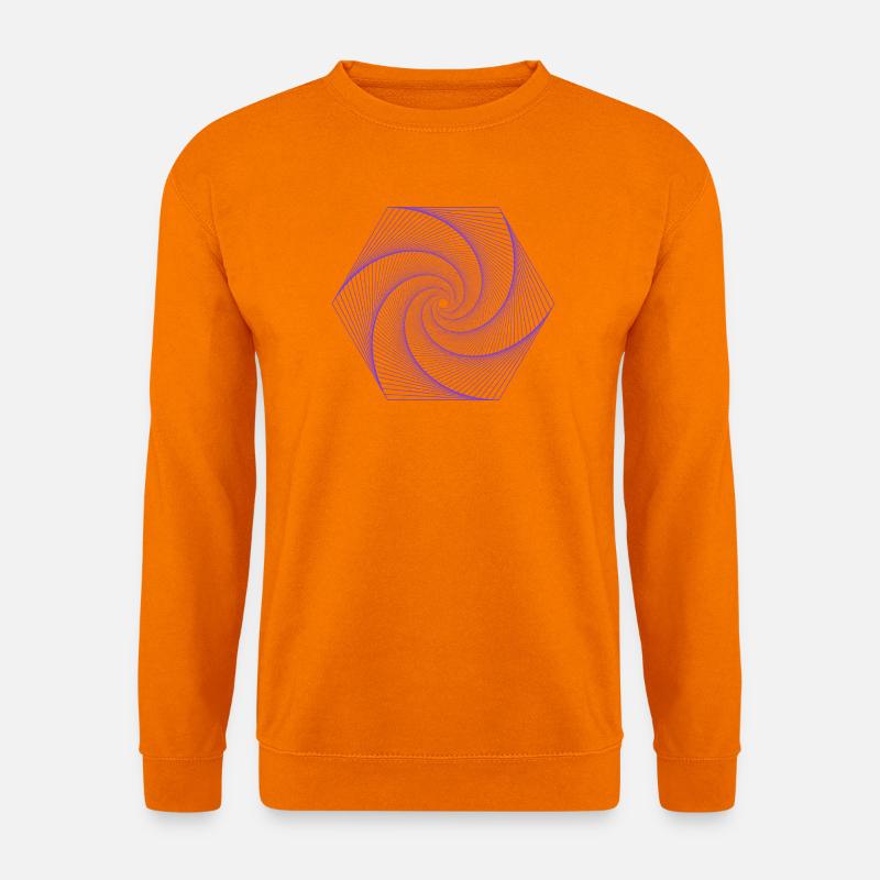 Spiral in hexagonal pattern - Unisex Sweatshirt - orange