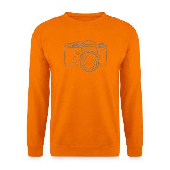 Camera blue - Unisex Sweatshirt - orange - Front