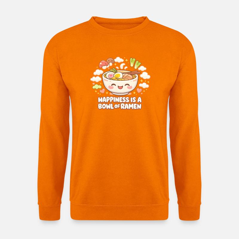 Kawaii Ramen Bowl - Unisex Pullover - Orange