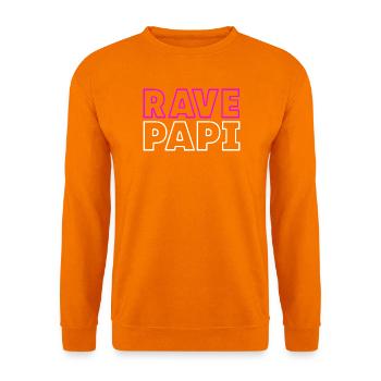 Rave Dad Techno House Electro Festival Hardstyle - Unisex Pullover - Orange - Vorne