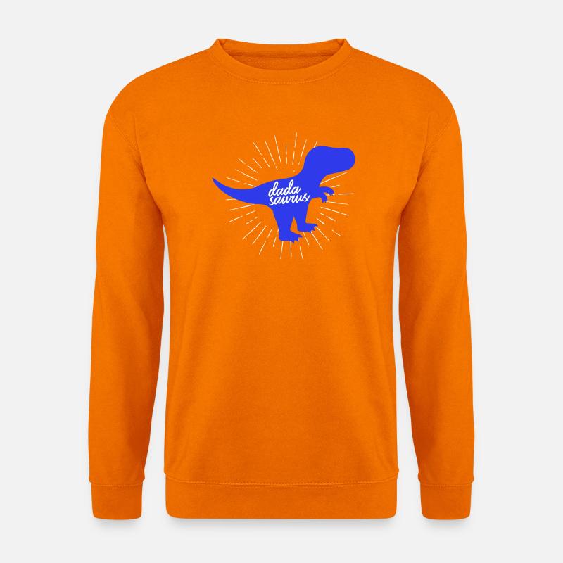 Dadasaurus Dadasaurus Daddy Dinosaur T-Rex - Sweat-shirt Unisexe - orange