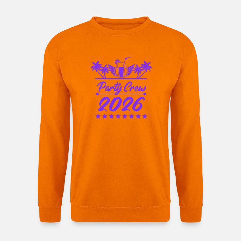 Party Crew 2026 Palmen-Drink - Unisex Pullover - Orange