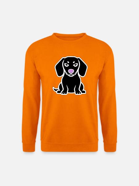Dessin animé chiot teckel - Sweat-shirt Unisexe - orange