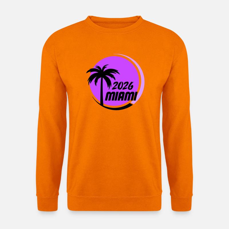 Miami Palm Trees Neon Logo - Unisex Sweatshirt - orange
