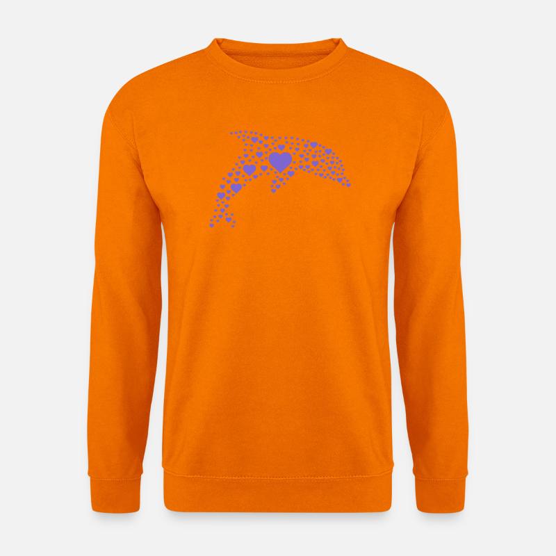 dolphin_hearts - Unisex Pullover - Orange