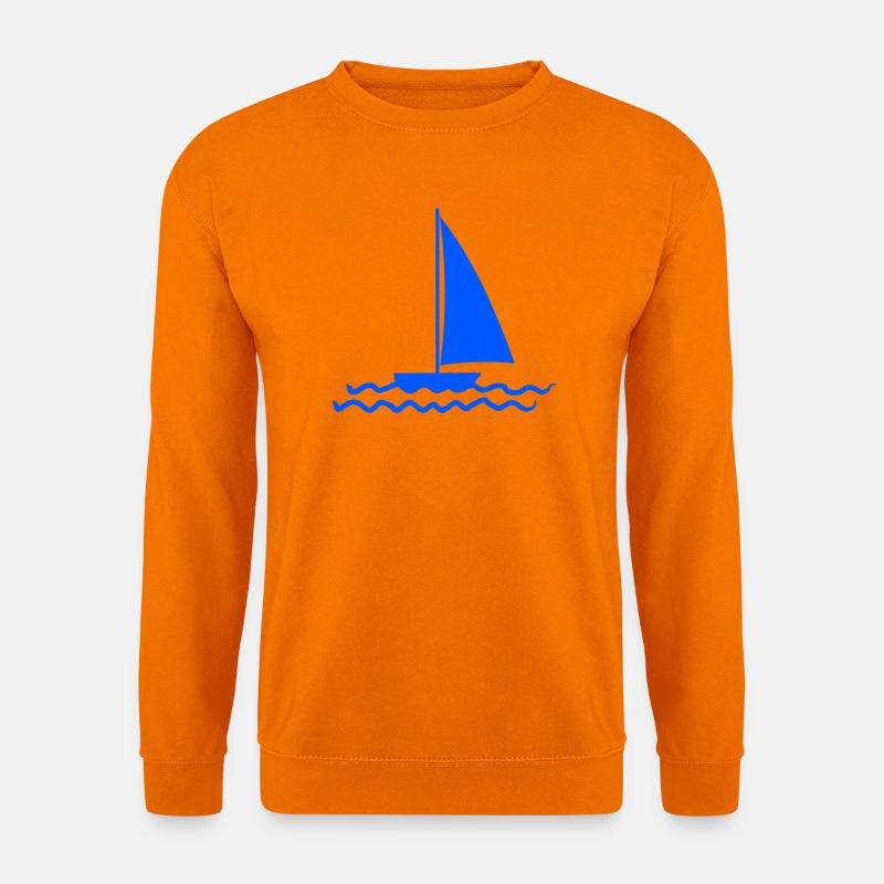 Segelboot Kapitän Segeln Boot - Unisex Pullover - Orange