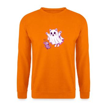 Spooky Kitty  - Unisex Pullover - Orange - Vorne
