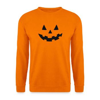 Pumkin-Gesicht - Unisex Pullover - Orange - Vorne