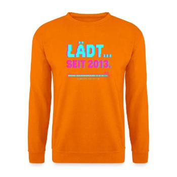 Lädt Seit 2013 Gamer Spruch - Unisex Pullover - Orange - Vorne