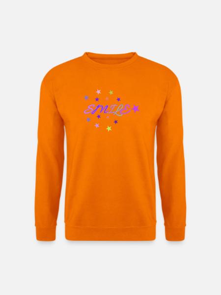 Neon-Lächel-Sterne - Unisex Pullover - Orange