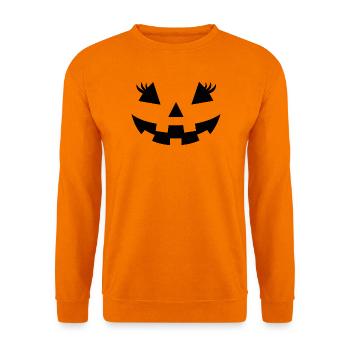 Mitternachts-Kürbis-Silhouette - Unisex Pullover - Orange - Vorne