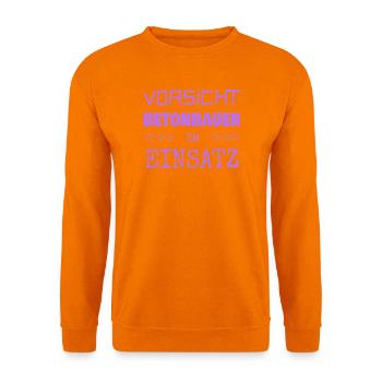 Beruf Betonbauer - Unisex Pullover - Orange - Vorne