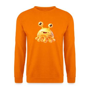 Sonniger Schleimfreund Gelb - Unisex Pullover - Orange - Vorne
