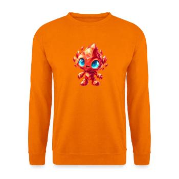 Kristallfeuer Kreatur - Unisex Pullover - Orange - Vorne
