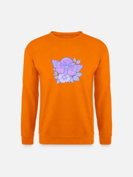 Mystic Skull Moth Pastellpastell - Unisex Pullover - Orange