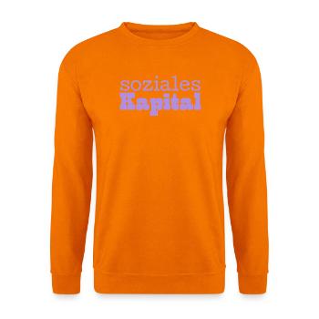 Soziales Kapital lila - Unisex Pullover - Orange - Vorne