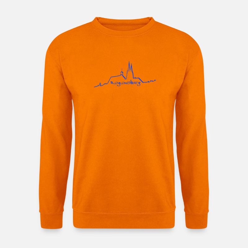 Regensburg Skyline blau - Unisex Pullover - Orange