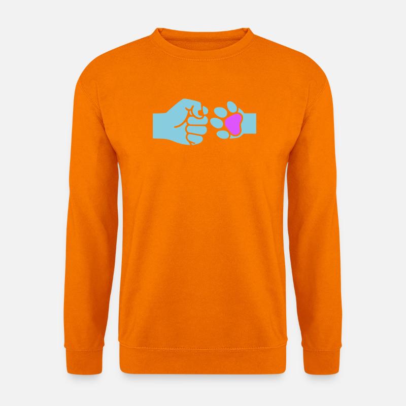 Faust Pfote Check Team - Unisex Pullover - Orange