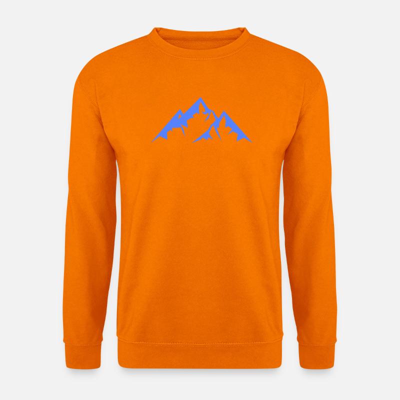 Blaue Bergsilhouette - Unisex Pullover - Orange