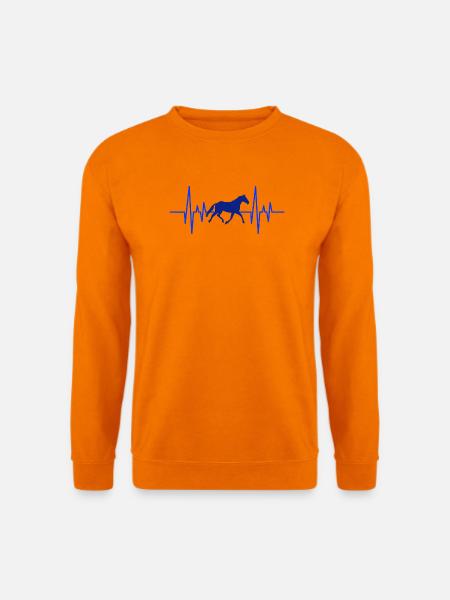 Pferd Herzschlag Reitschule - Unisex Pullover - Orange