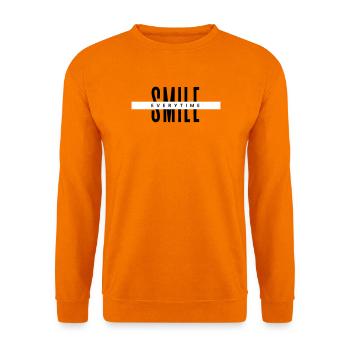 Smile Everytime – Minimal Positive Typography - Unisex Sweatshirt - orange - Front