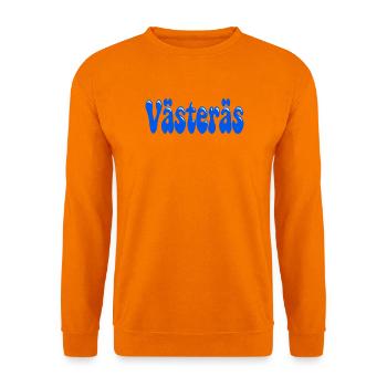 Västerås in blauen Buchstaben - Unisex Pullover - Orange - Vorne