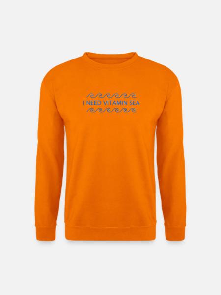 I Need Vitamin Sea - Unisex Pullover - Orange