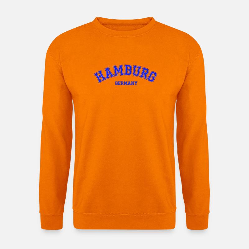 Hamburg Arch Kollegestil Shirt - Unisex Pullover - Orange